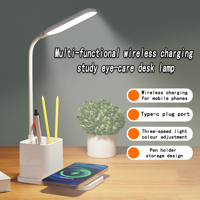 15W Wireless charger LED lamp pen holder